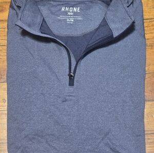 Rhone Session 1/4 Zip Pullover Mens XL Heathered Grey Sleeve Nylon Performance